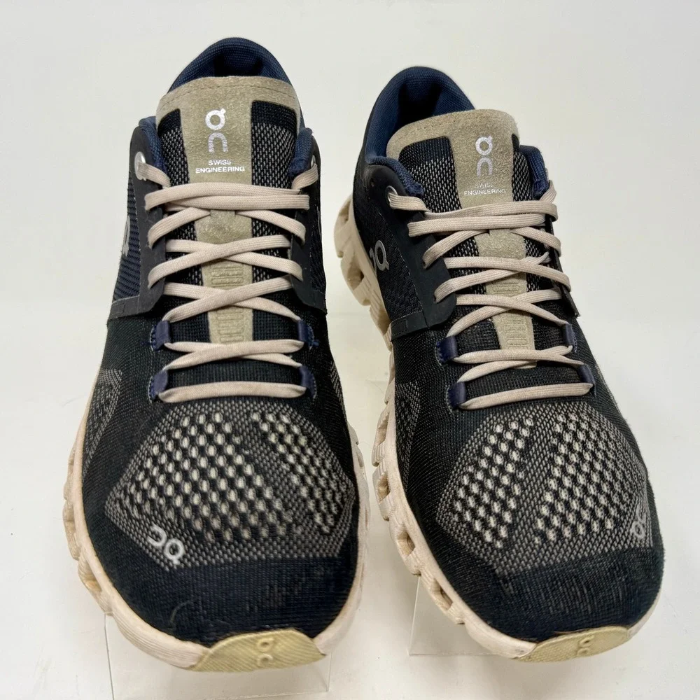 On Cloud X Shift Running Shoes Lightweight Cushioned Navy Women's 8 Beige  I.5.6